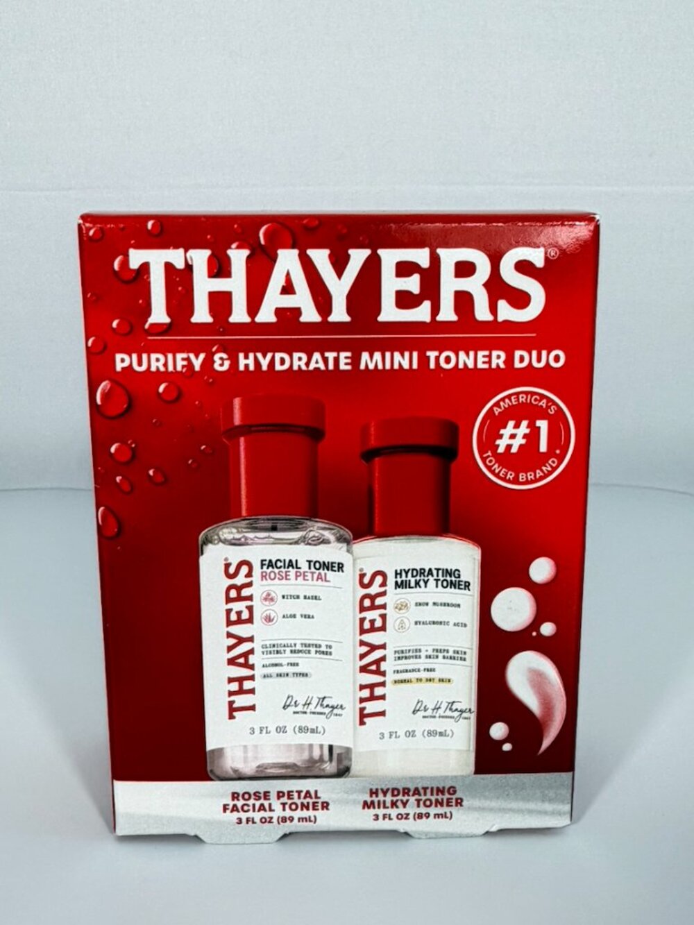 Thayers Purify & Hydrate Mini Toner Duo 3 oz NIB Skincare Travel Set